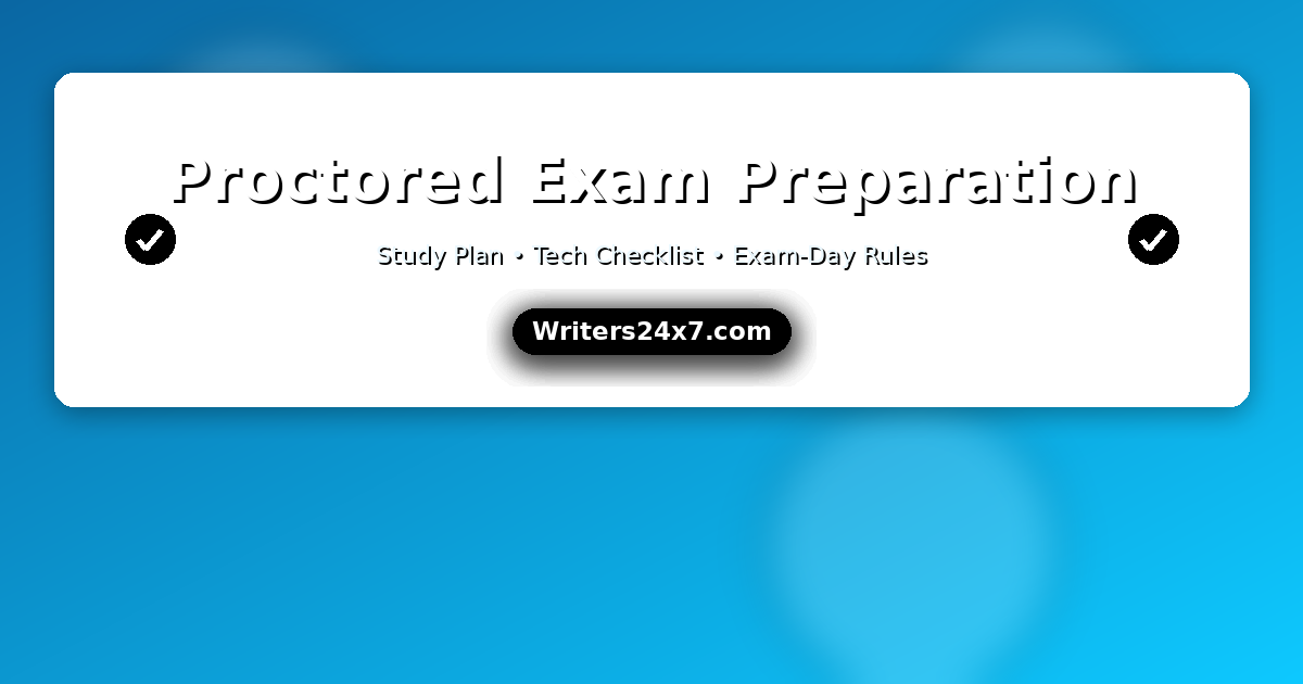 Proctored exam preparation