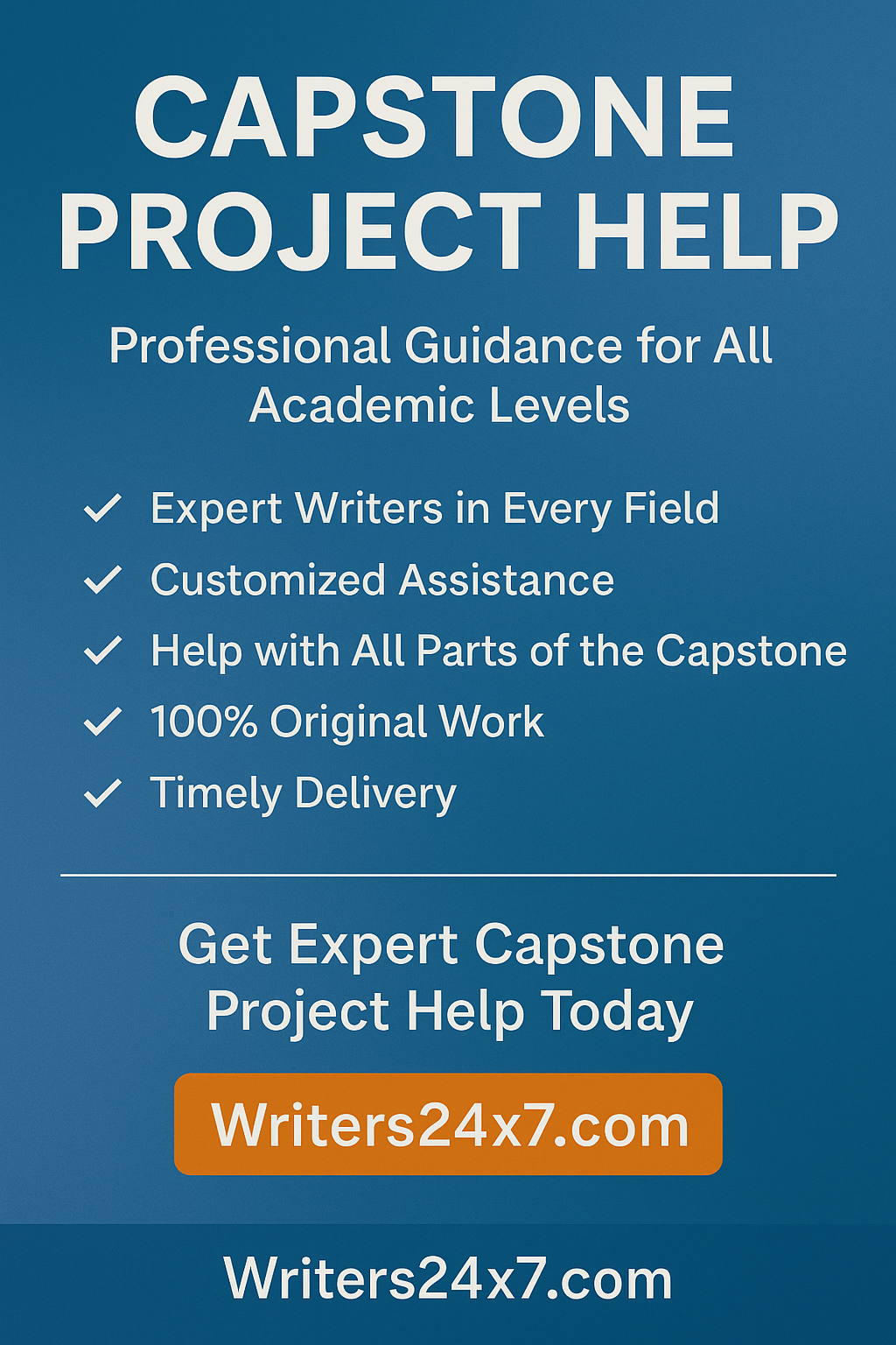 Capstone Project Help 