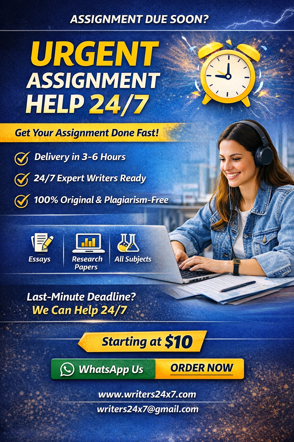 Urgent Assignment Help 24/7