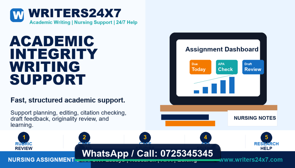 Academic Integrity Writing Support by Writers24x7 - Call 0725345345