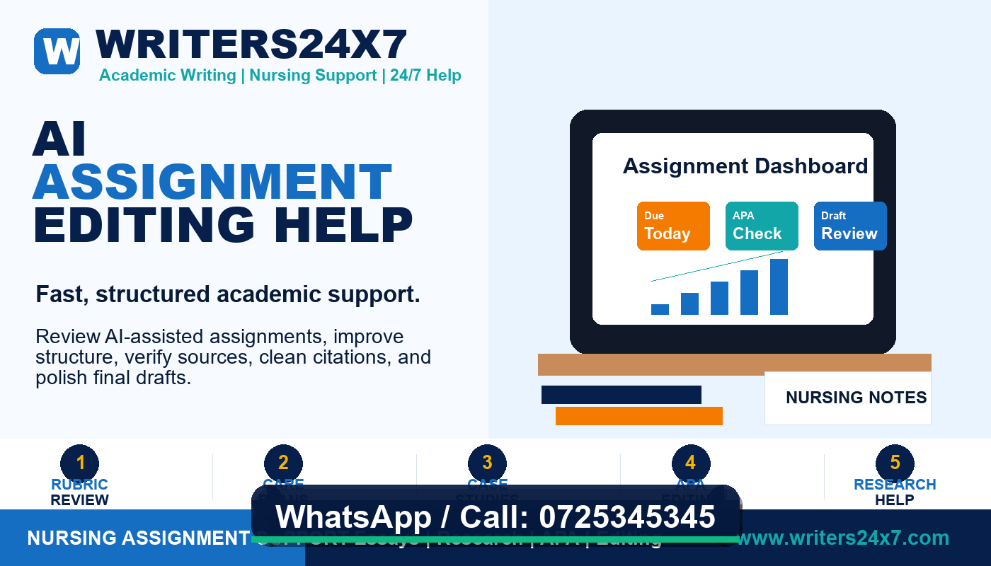 AI Assignment Editing Help by Writers24x7