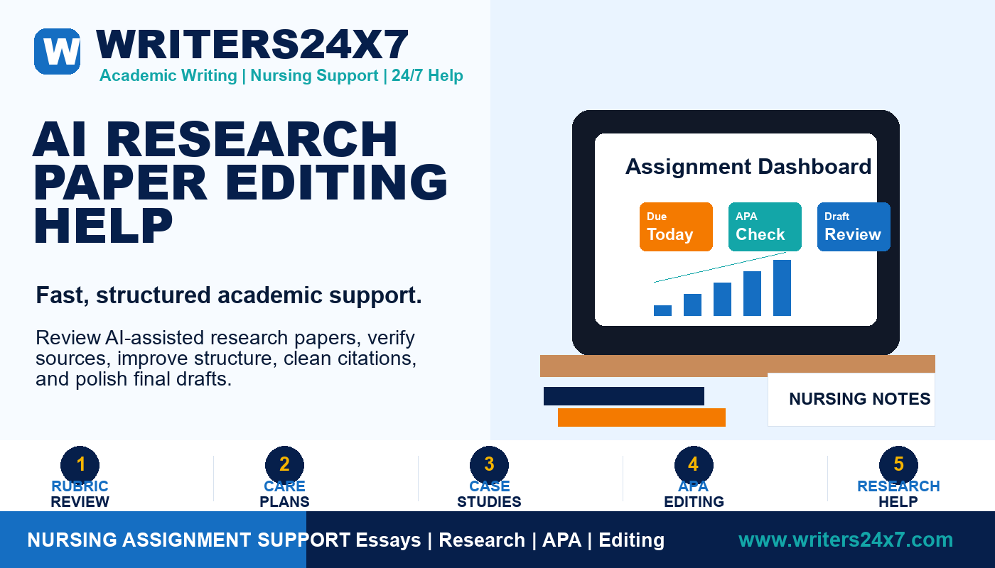 AI Research Paper Editing Help by Writers24x7