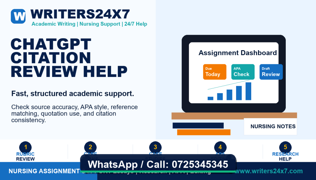 ChatGPT Citation Review Help by Writers24x7 - Call 0725345345