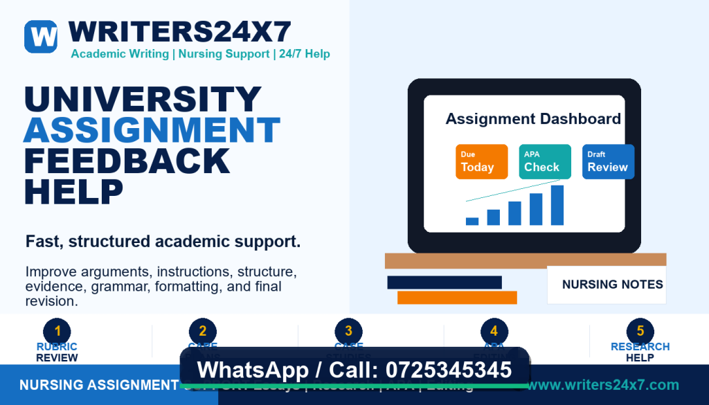University Assignment Feedback Help by Writers24x7 - Call 0725345345