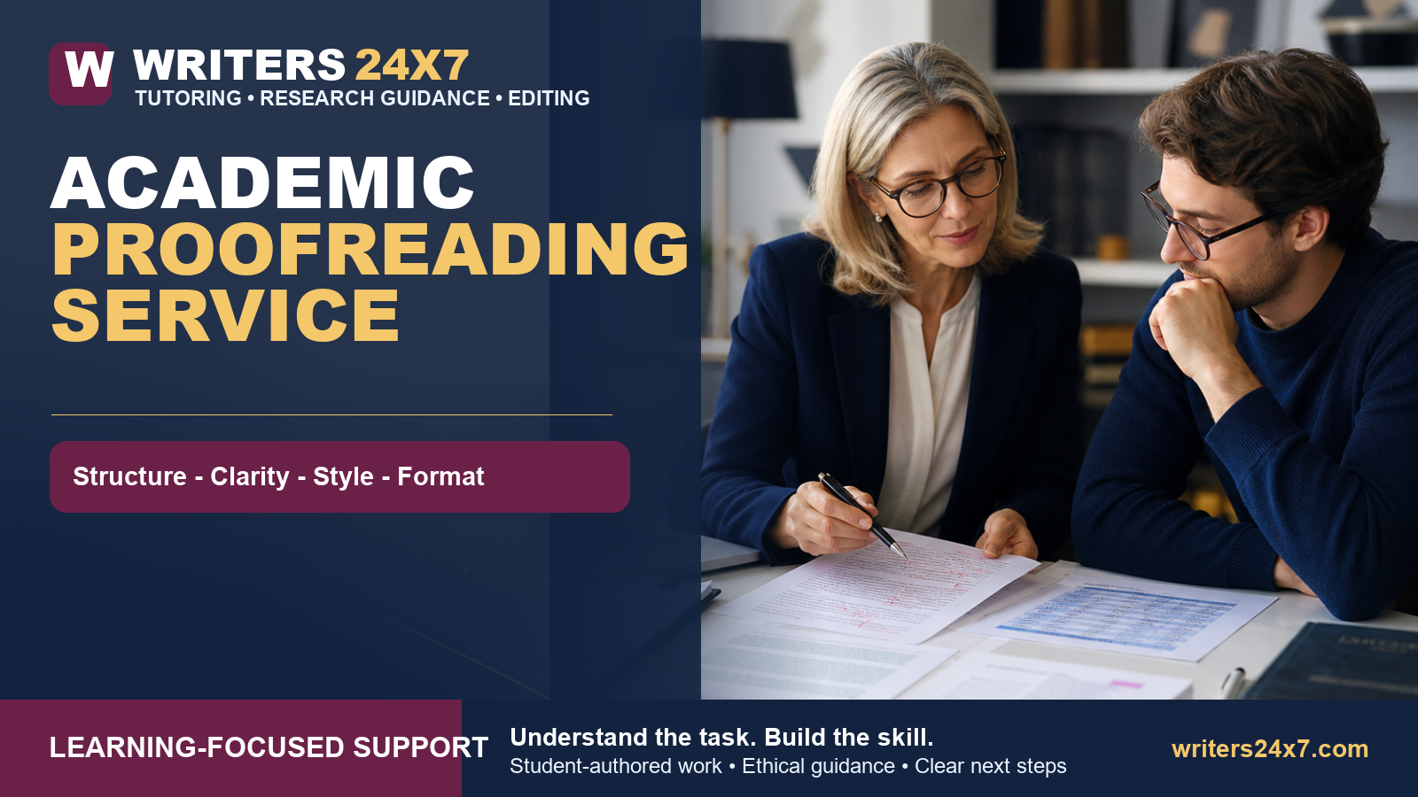 Academic Proofreading Service - Writers24x7