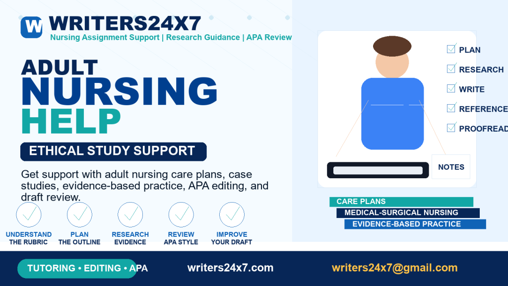 Adult Nursing Assignment Help by Writers24x7