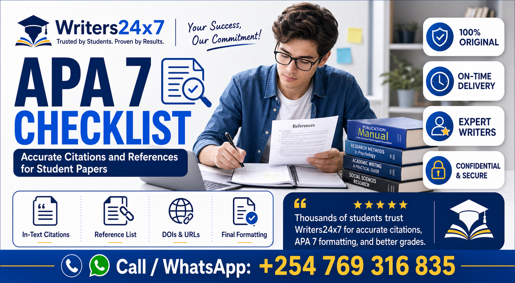 APA 7 referencing checklist - Writers24x7