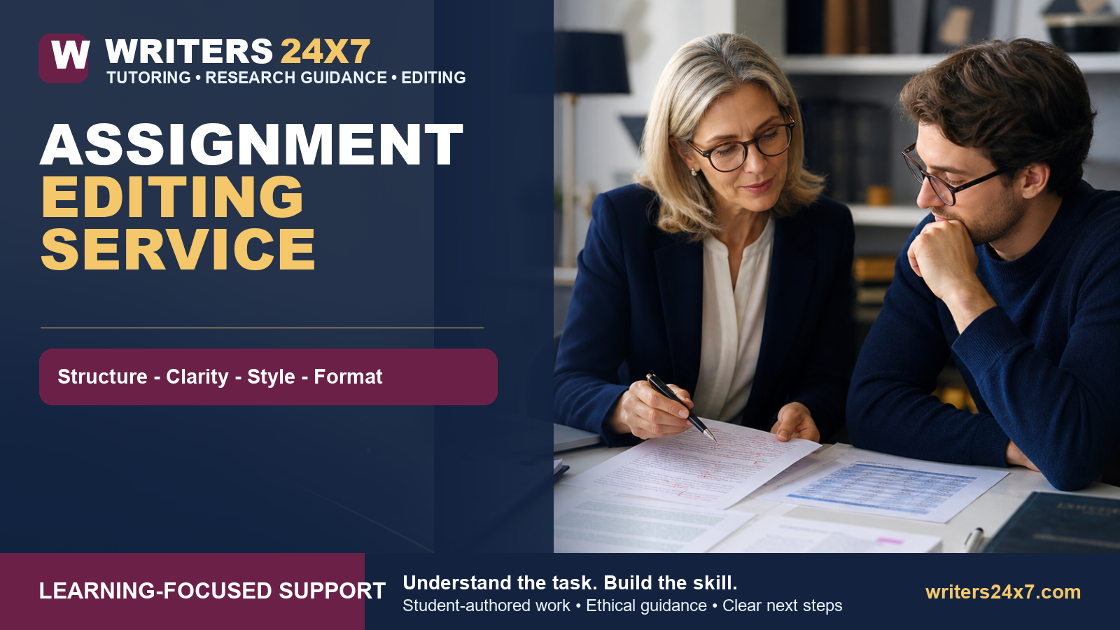 Assignment Editing Service - Writers24x7