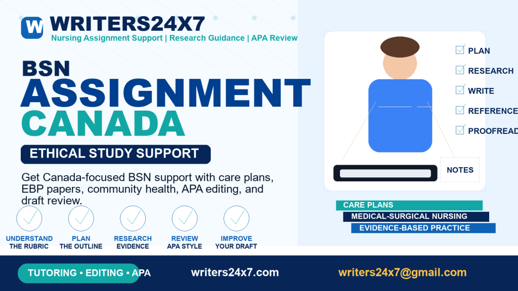 BSN Assignment Help Canada by Writers24x7