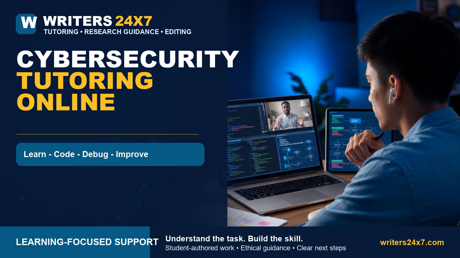 Cybersecurity Tutoring Online - Writers24x7
