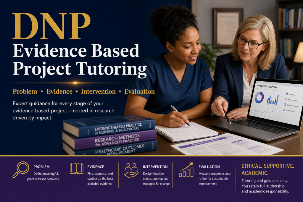DNP Evidence Based Project Tutoring