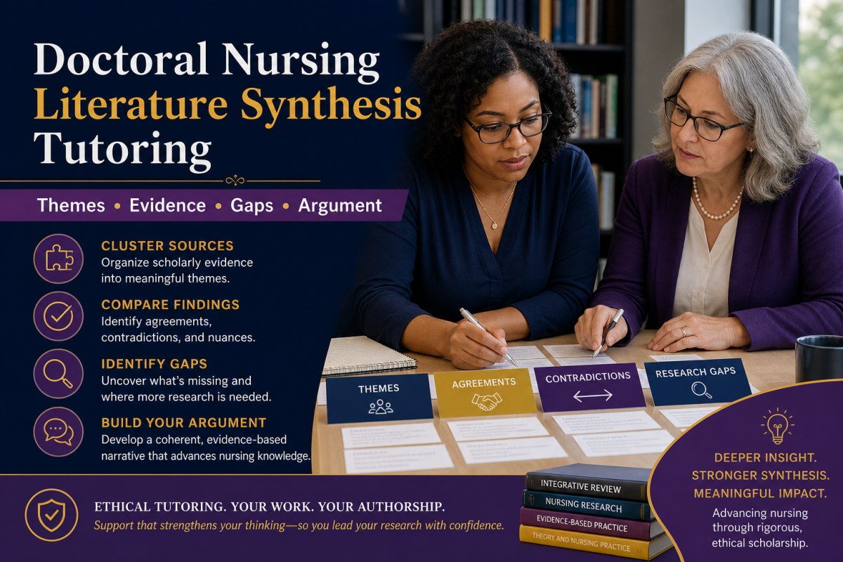 Doctoral Nursing Literature Synthesis Tutoring