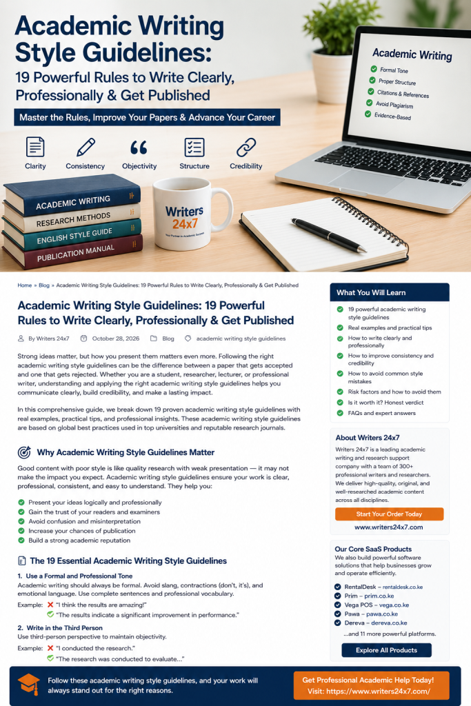 academic writing style guidelines