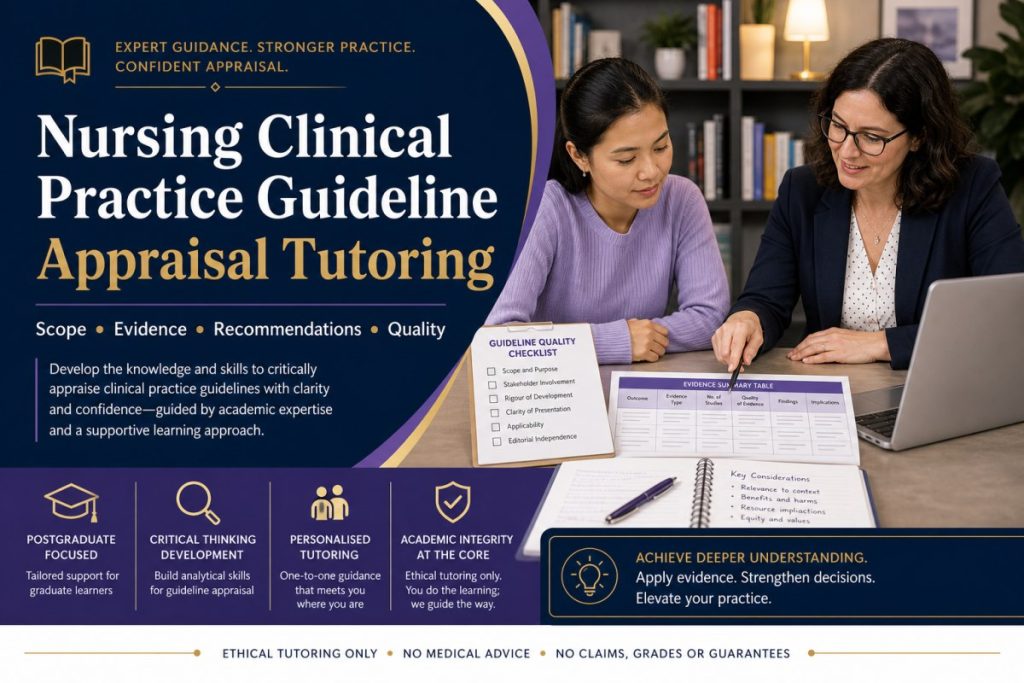 Nursing Clinical Practice Guideline Appraisal Tutoring