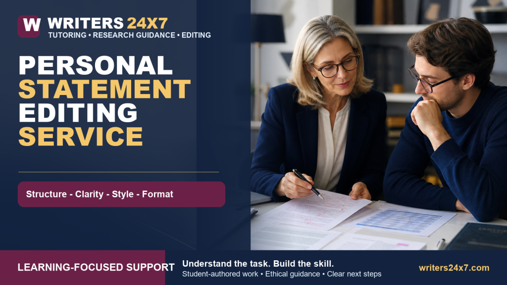 Personal Statement Editing Service - Writers24x7
