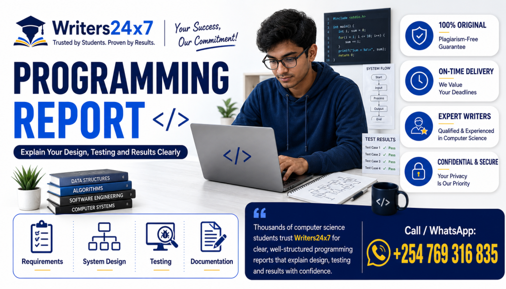 Programming assignment report guide - Writers24x7