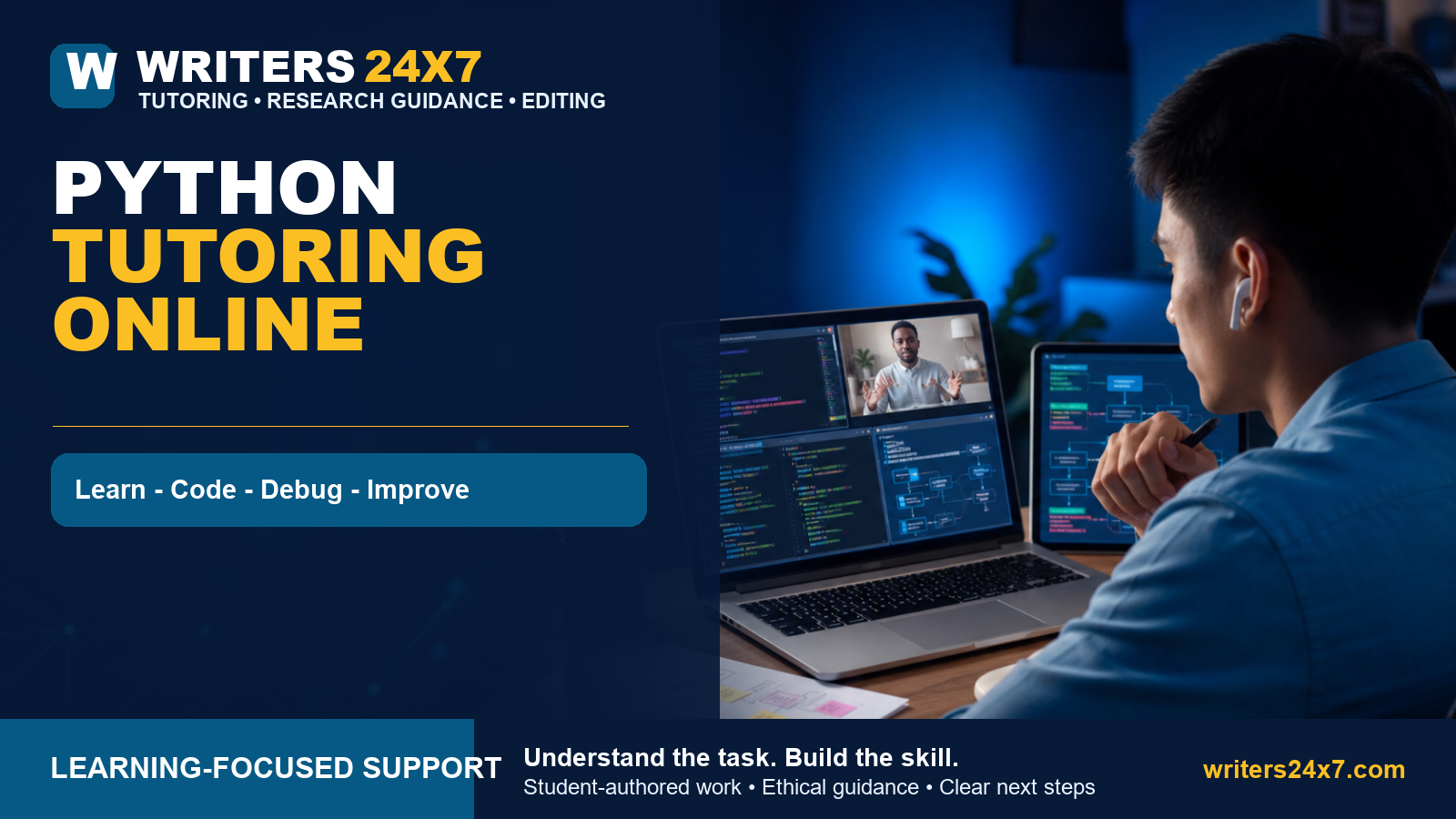 Python Tutoring Online - Writers24x7
