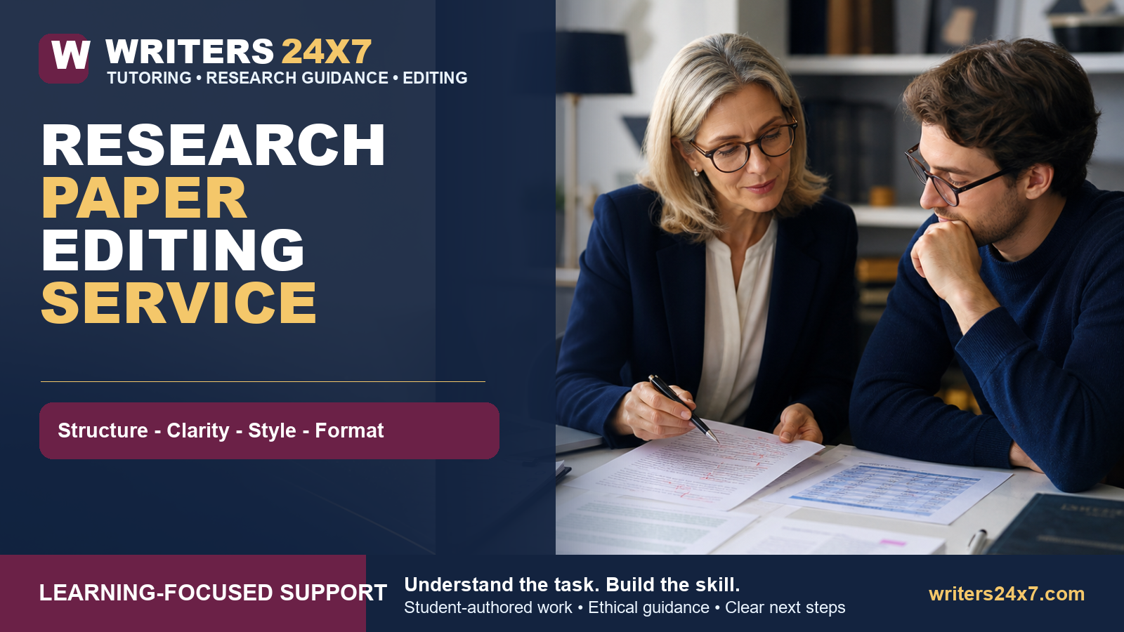 Research Paper Editing Service - Writers24x7