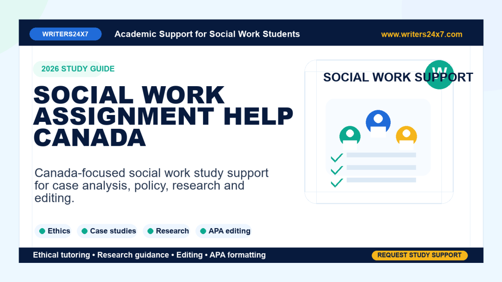 Social Work Assignment Help Canada by Writers24x7