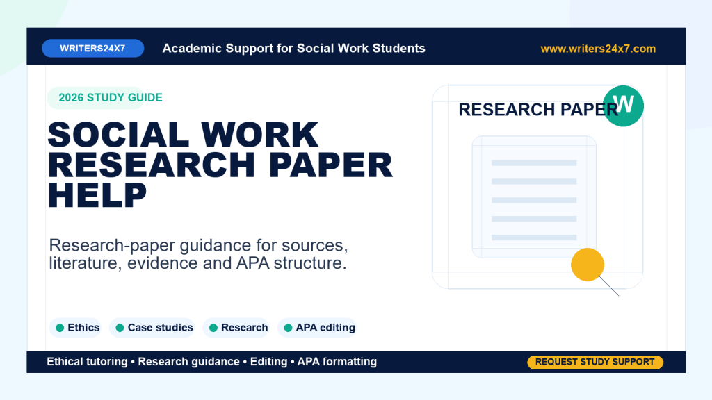 Social Work Research Paper Help by Writers24x7