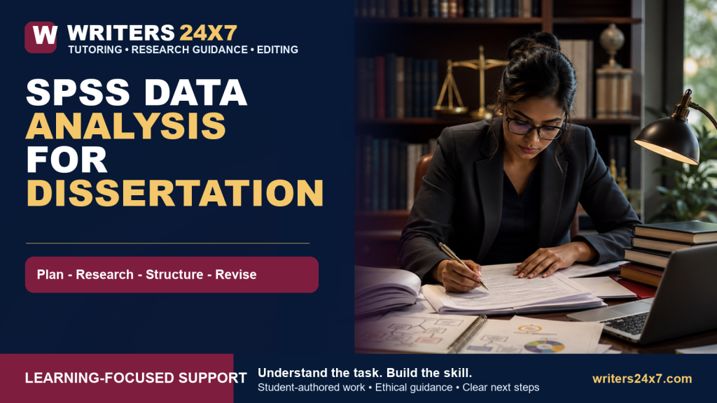 SPSS Data Analysis for Dissertation - Writers24x7