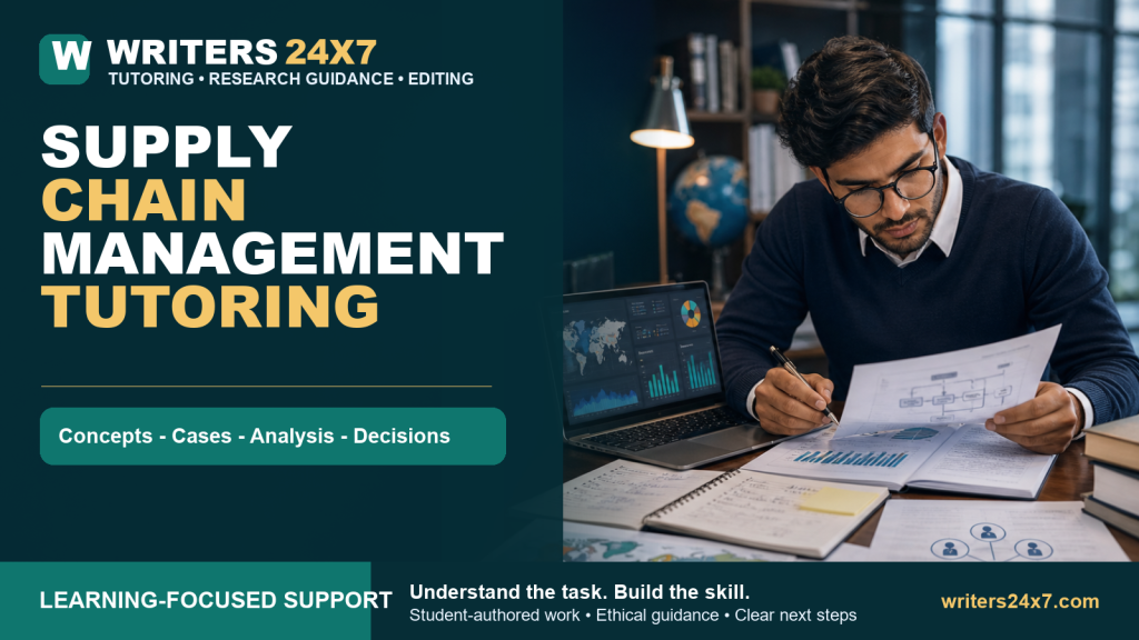 Supply Chain Management Tutoring - Writers24x7