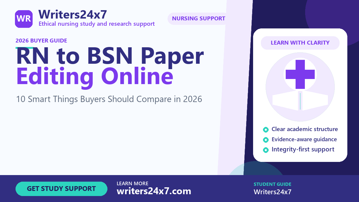 RN to BSN Paper Editing Online by Writers24x7