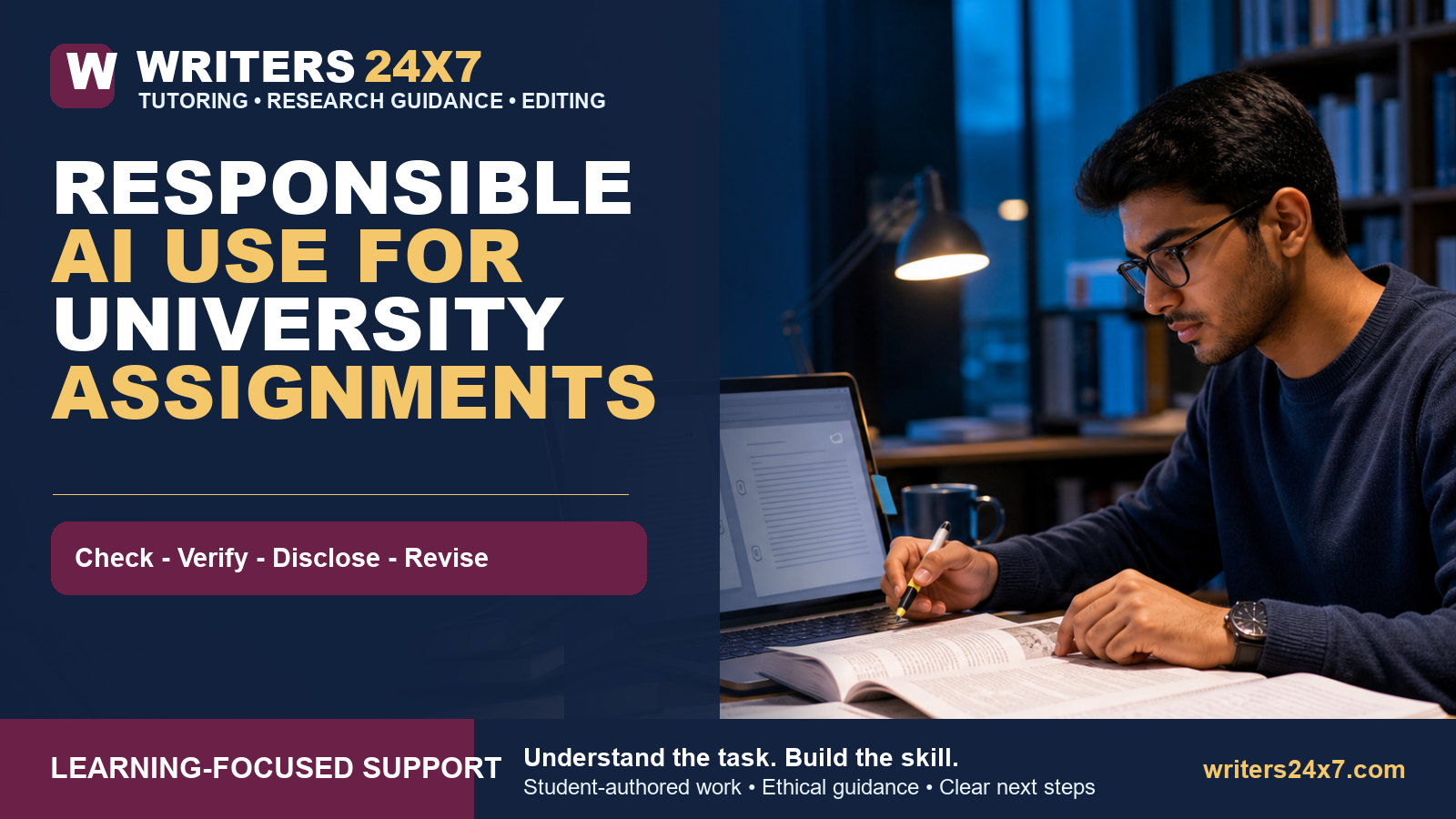 Responsible AI Use for University Assignments - Writers24x7