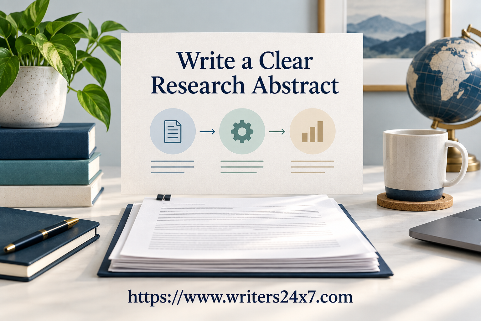 Write a Clear Research Abstract guide: summary sheet above a research manuscript